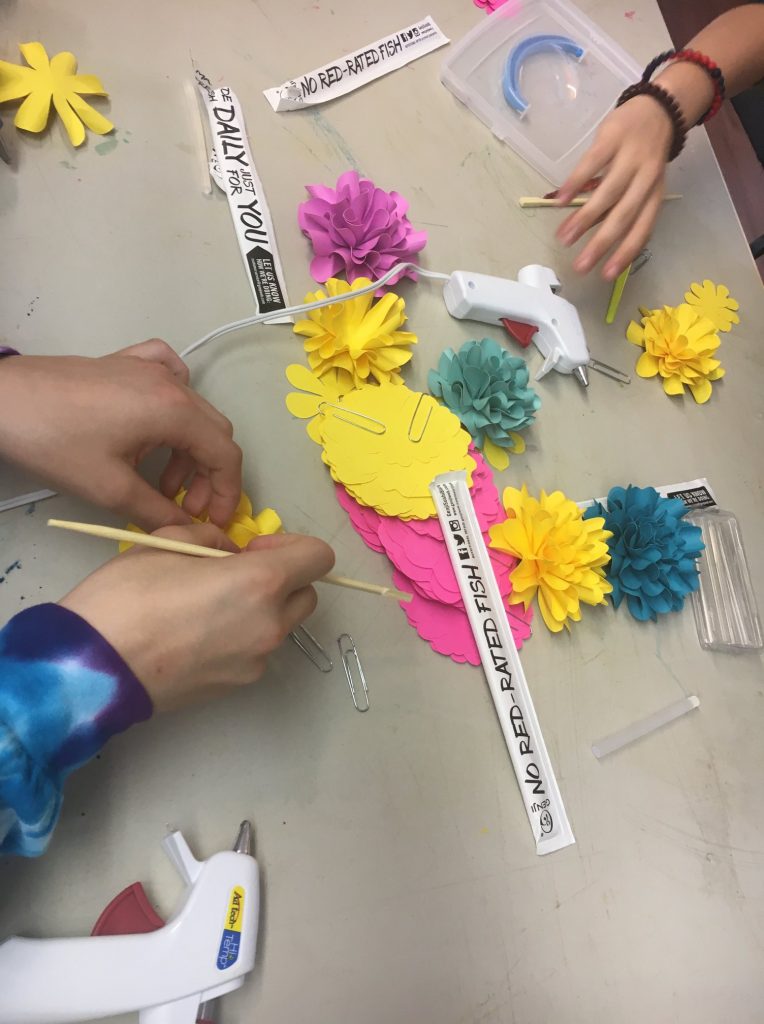Paper Flower Project for Summer Camp