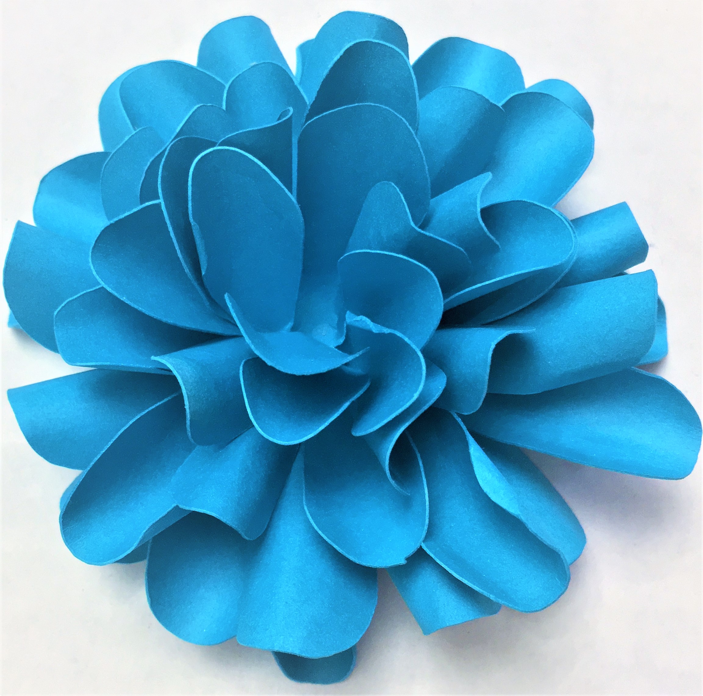 White Core Cardstock turquoise paper flower