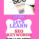Let's Learn SEO Keywords Pinterest