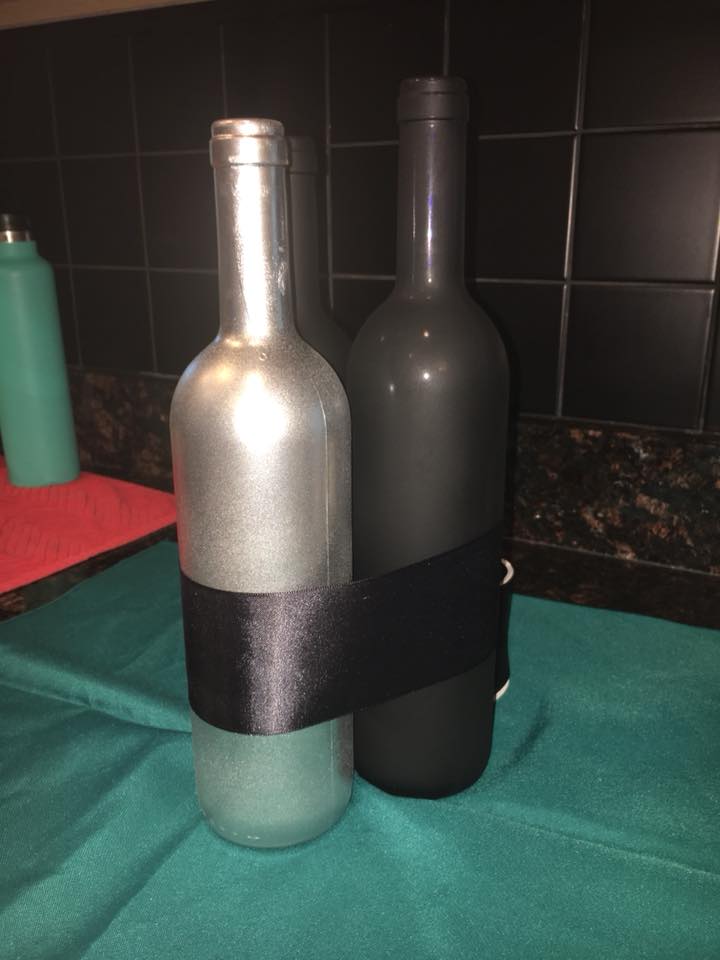 Wine Bottle Centerpieces grouping 