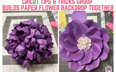 Cricut Tips & Tricks Group Builds Paper Flower Backdrop TOGETHER