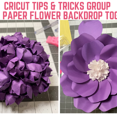 Cricut Tips & Tricks Group Builds Paper Flower Backdrop TOGETHER